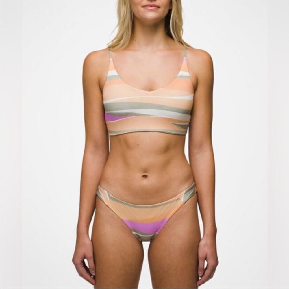 NWT PrAna Willow Reversible Top & Gemma Reversible Bottom Bikini Set Multicolor